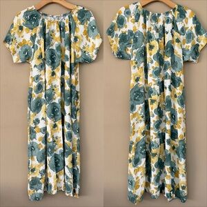 NWOT J&J Floral Balloon Sleeve Midi Maxi Dress M